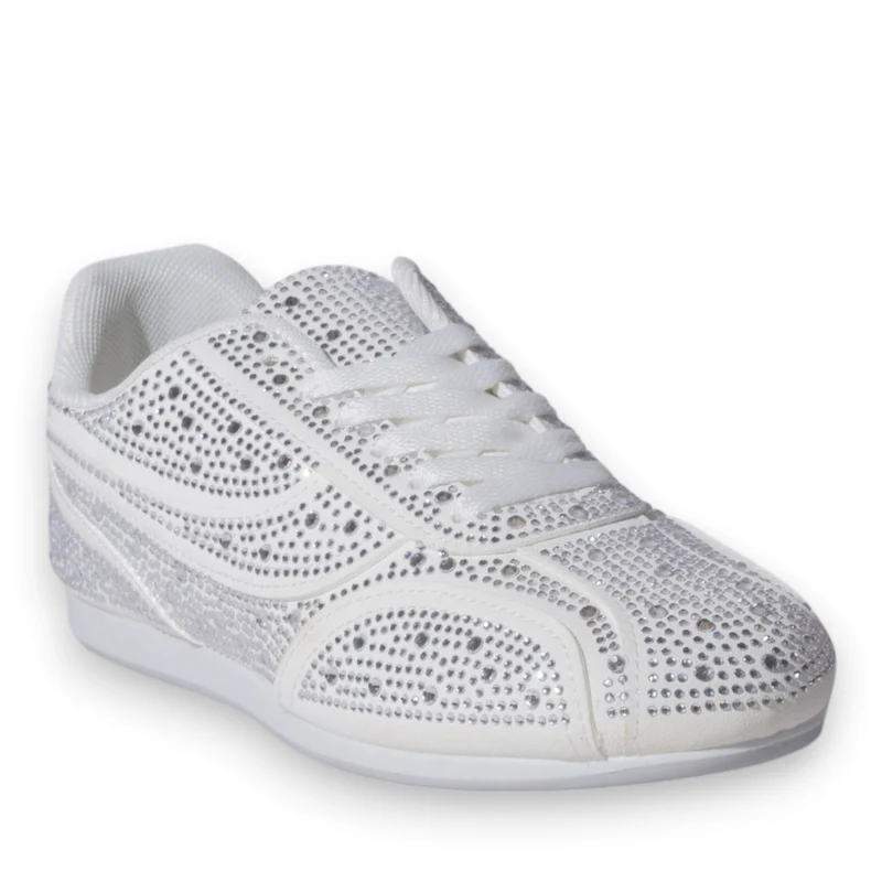 Europeon Union Women White Glitter Shoes #5274