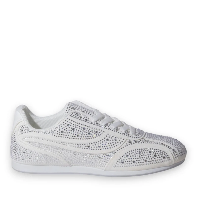 Europeon Union Women White Glitter Shoes #5274