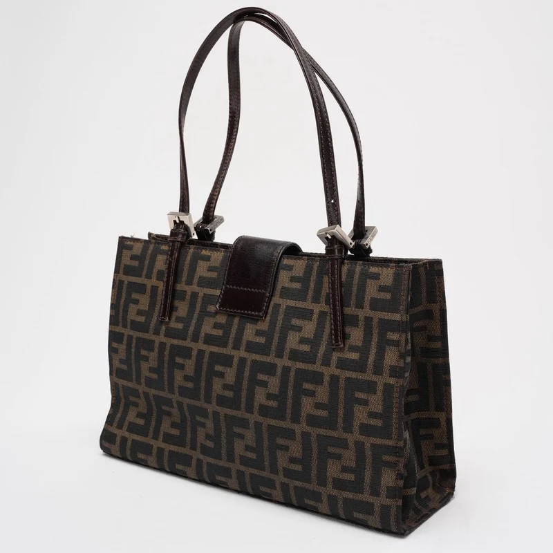 Fendi Vintage Zucca Tasche mit doppeltem Henkel