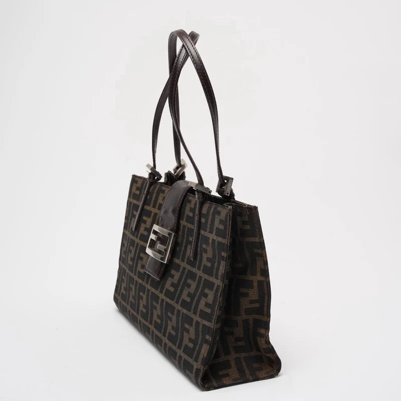 Fendi Vintage Zucca Tasche mit doppeltem Henkel