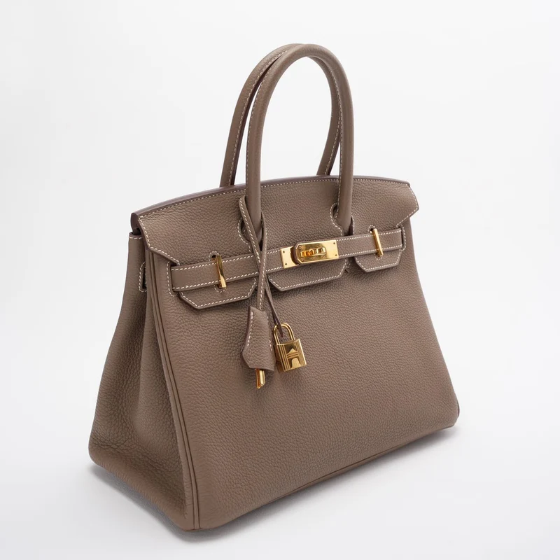 Hermes Birkin 30 cm Sellier Tasche Etoupe Togo Leder