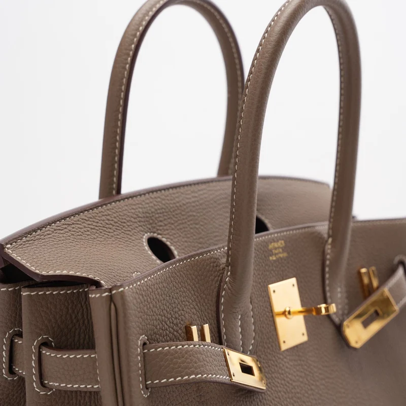 Hermes Birkin 30 cm Sellier Tasche Etoupe Togo Leder