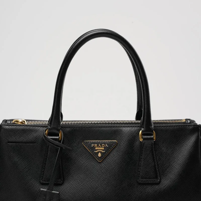Prada Schwarze Galleria Saffiano-Ledertasche