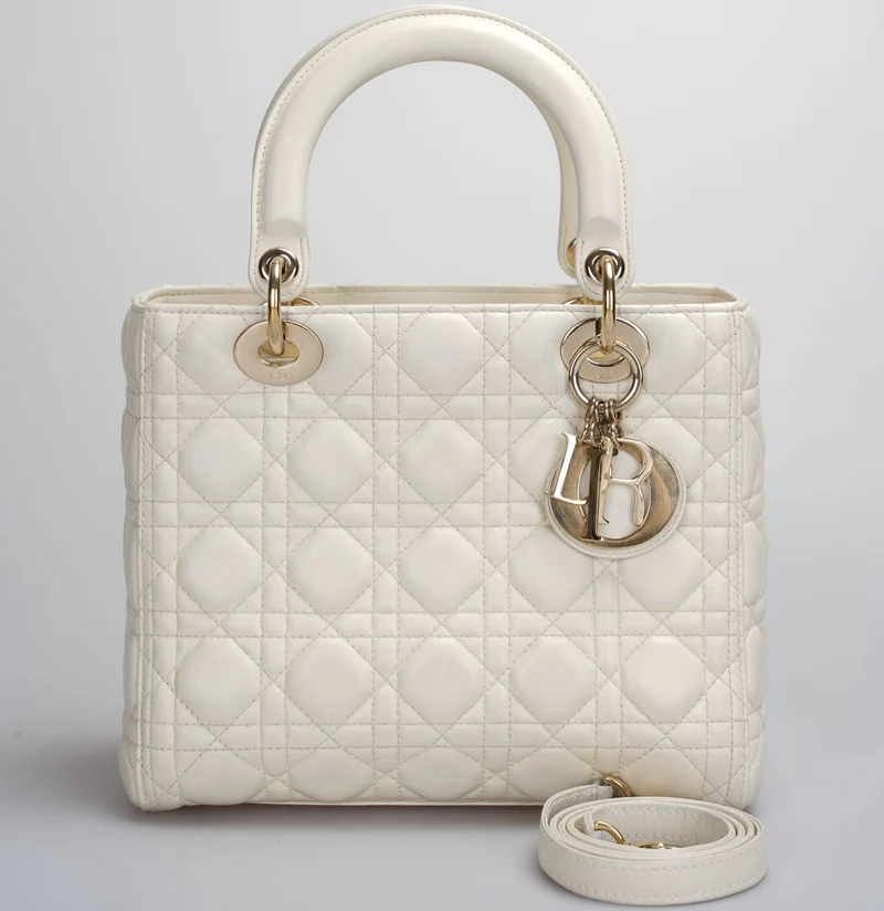 Christian Dior Lady Dior Tasche Weiß Mittel 2017