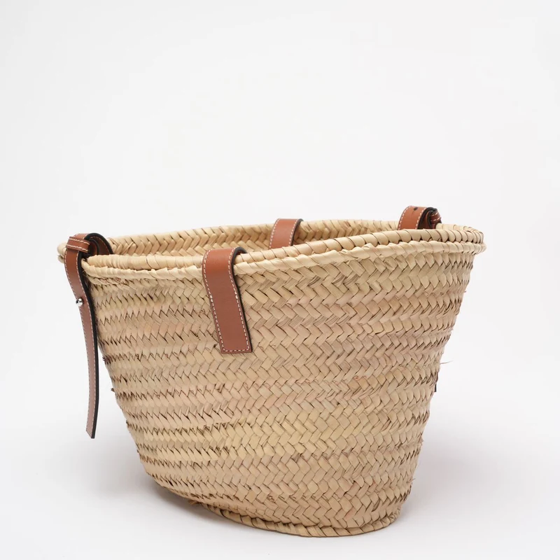 Loewe Raffia Basket Tote Braun