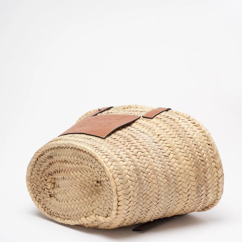 Loewe Raffia Basket Tote Braun