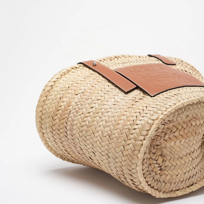 Loewe Raffia Basket Tote Braun