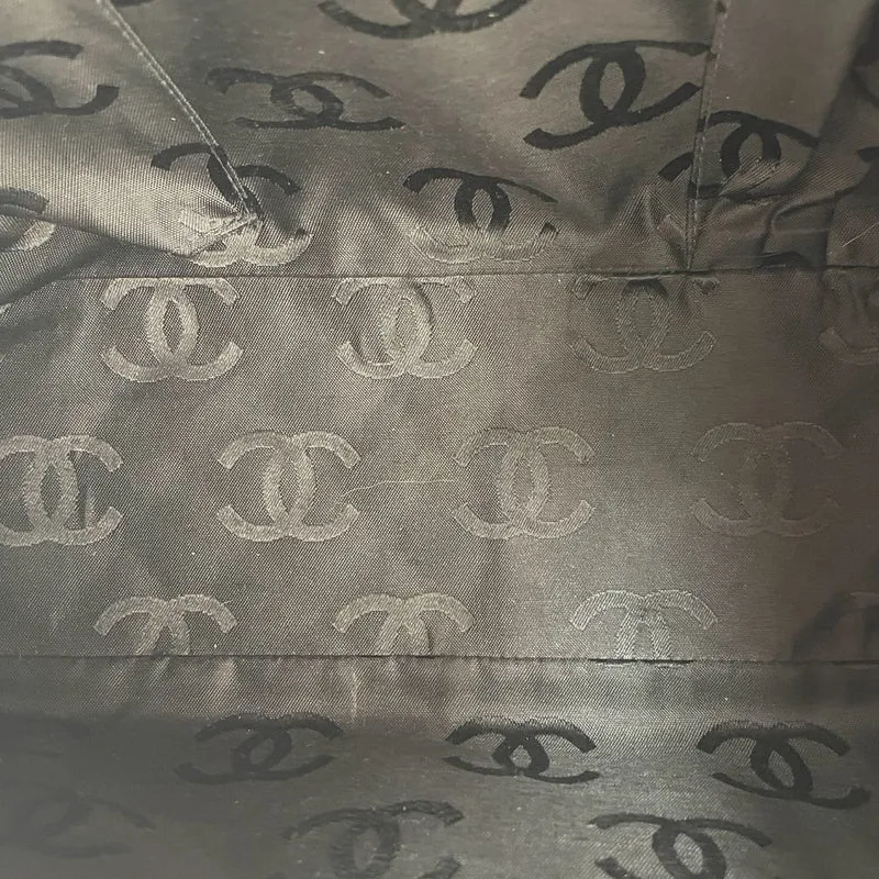 Chanel Cambon Bowler-Tasche Schwarz Beige