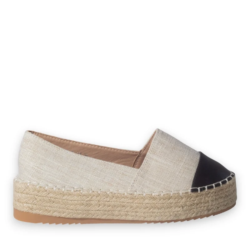 Europeon Union Women Black Cloth Espadrilles #5220