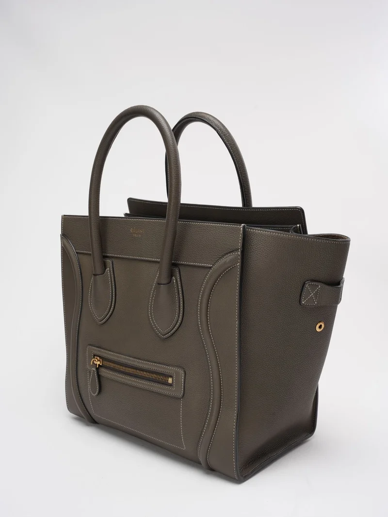 Céline Klassische Gepäckhandtasche Grau