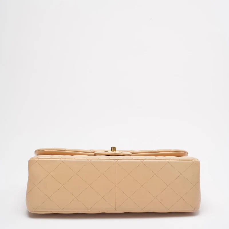 Chanel Classic Jumbo Double Flap Bag Beiges Lammleder