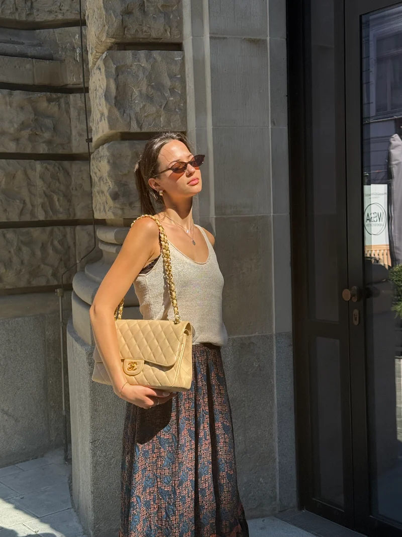 Chanel Classic Jumbo Double Flap Bag Beige Kaviar