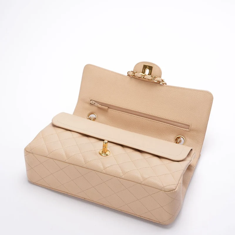 Chanel Classic Flap Bag Mittelbeige Kaviarleder