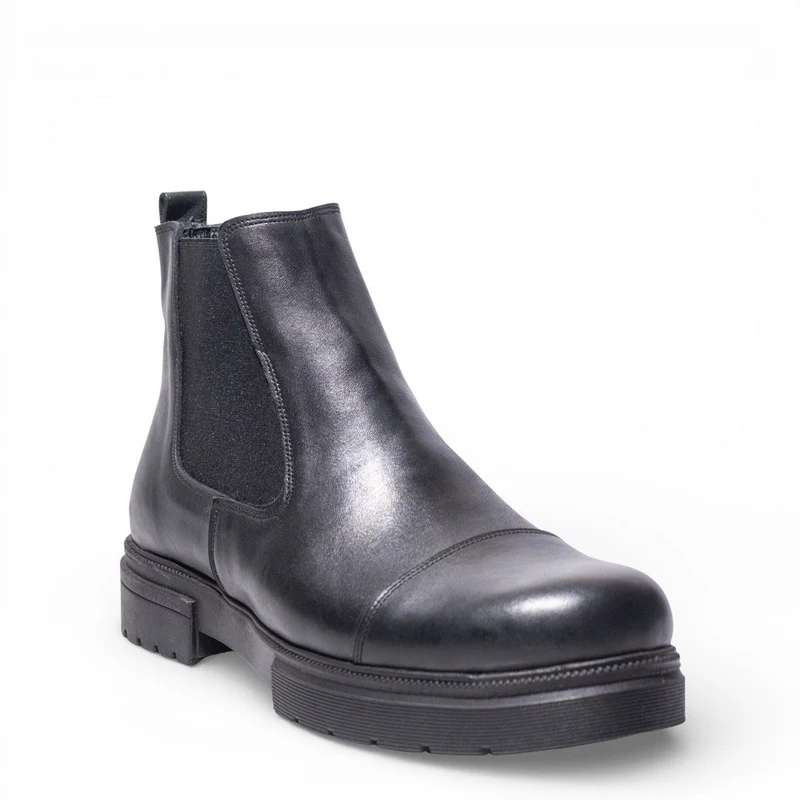 Men Black Leather Hal fBoot #5016