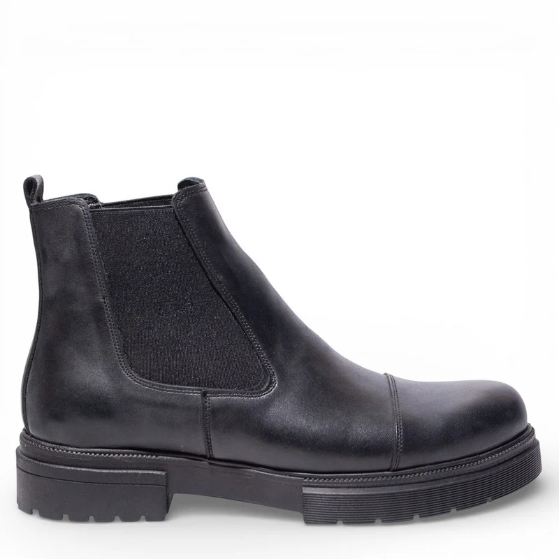 Men Black Leather Hal fBoot #5016