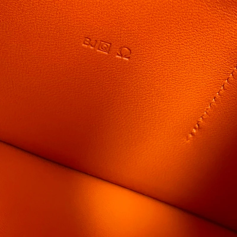 Hermes Dogon Lange Brieftasche Togo Leder Orange