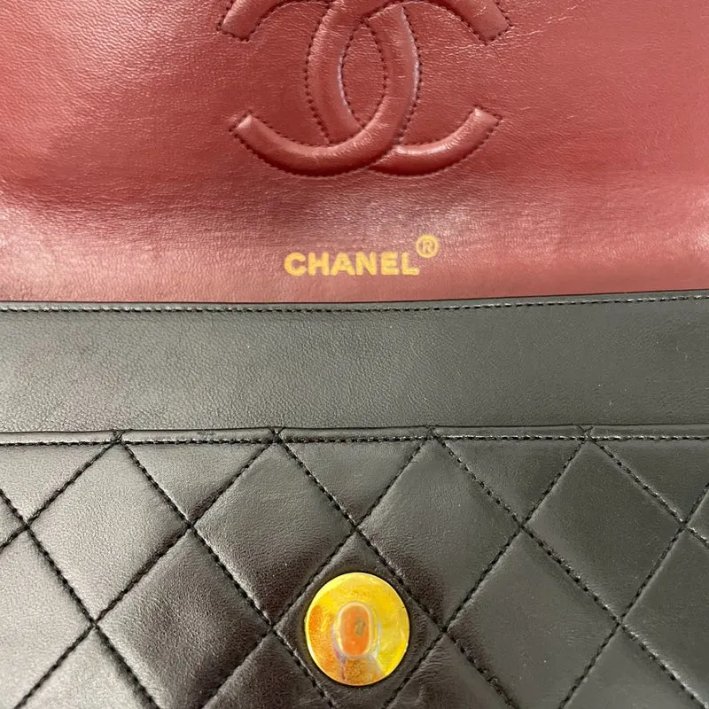 Chanel Schwarze Vintage zeitlose klassische Single-Flap-Tasche
