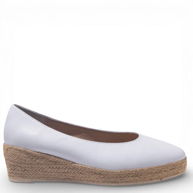 Women White Leather Shoe #4853