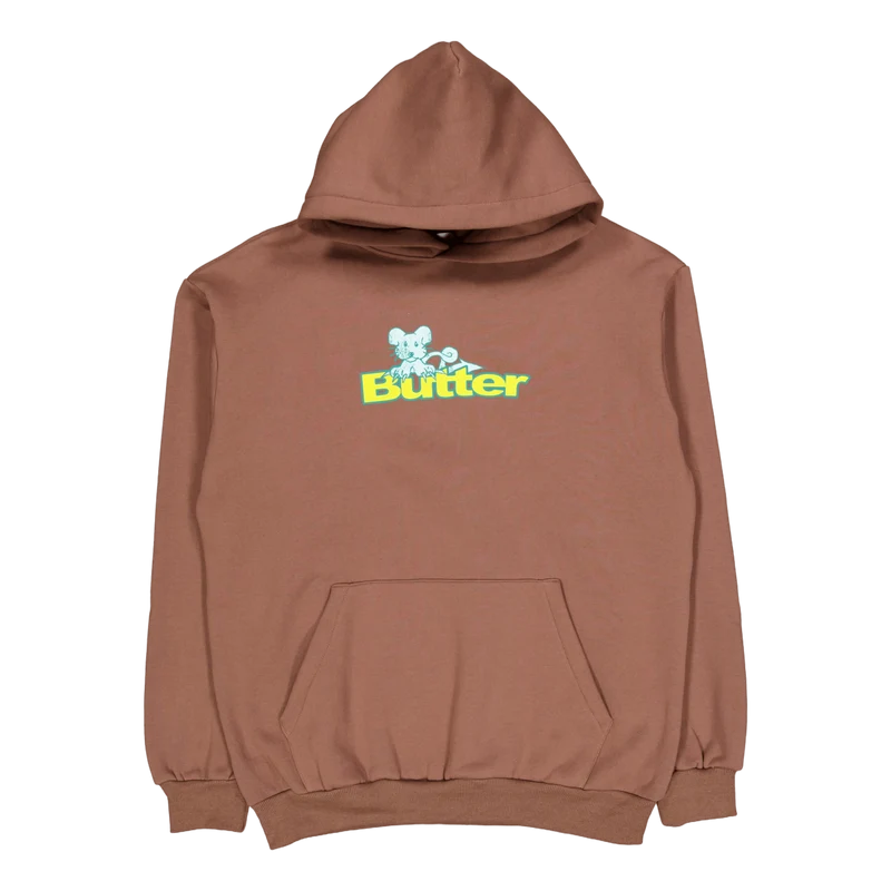 Rat Logo Pullover Hood Washed Brown