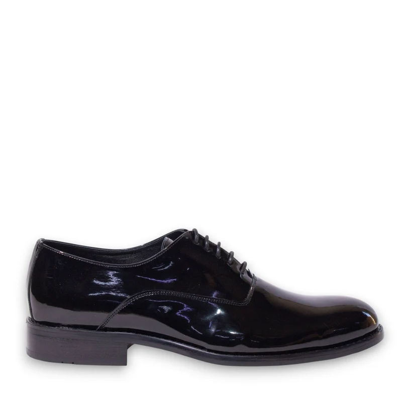 Men Black Vernis Leather Shoes #5146