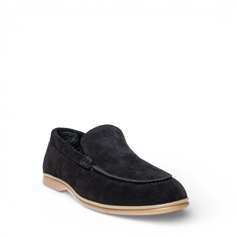 Men Black Chamois Shoes #5077