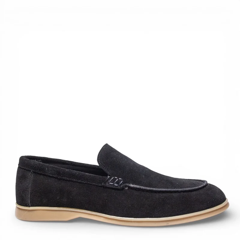 Men Black Chamois Shoes #5077