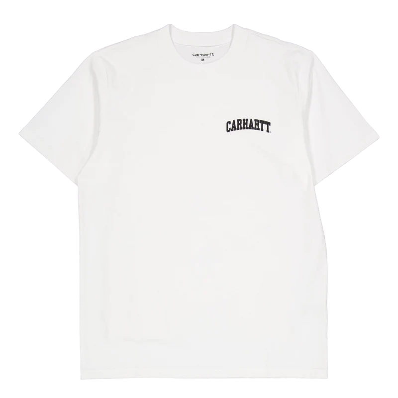 S/s University Script T-shirt White / Black