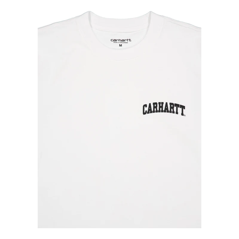 S/s University Script T-shirt White / Black