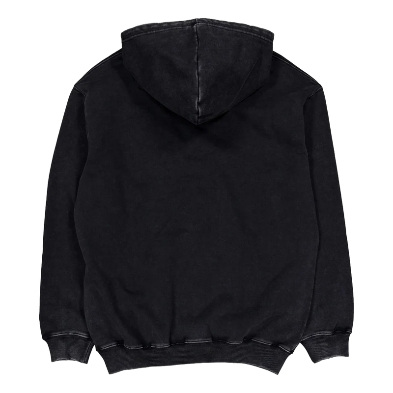Basic Pullover Hood Washed Black