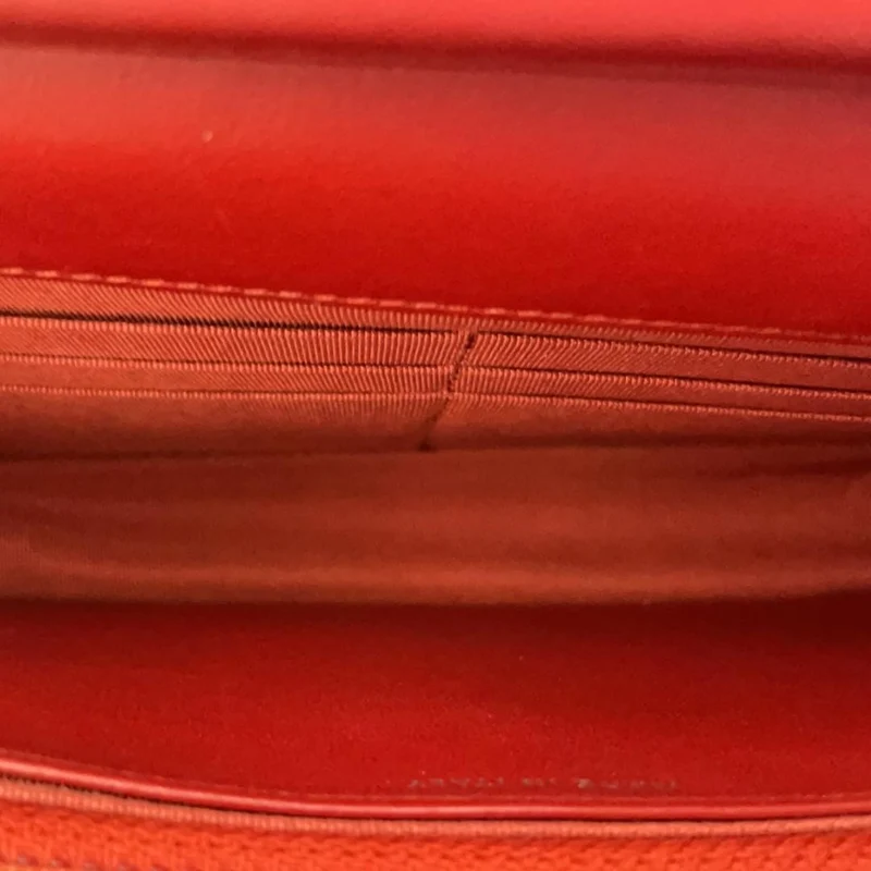 Chanel Rote Geldbörse mit Kette (WOC) Lammleder 2014