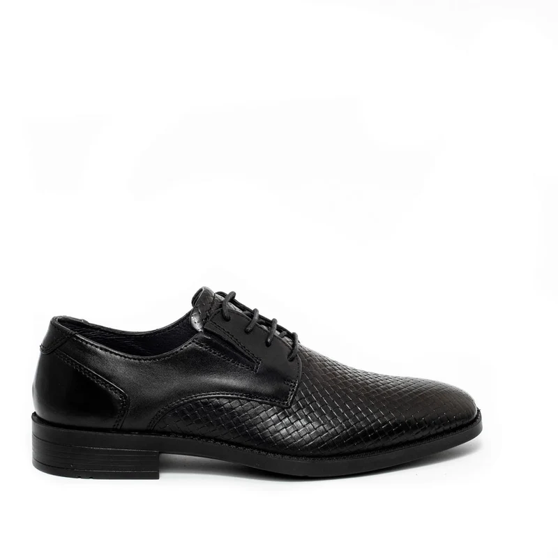 Italian Men Black Leather Shoes #3506