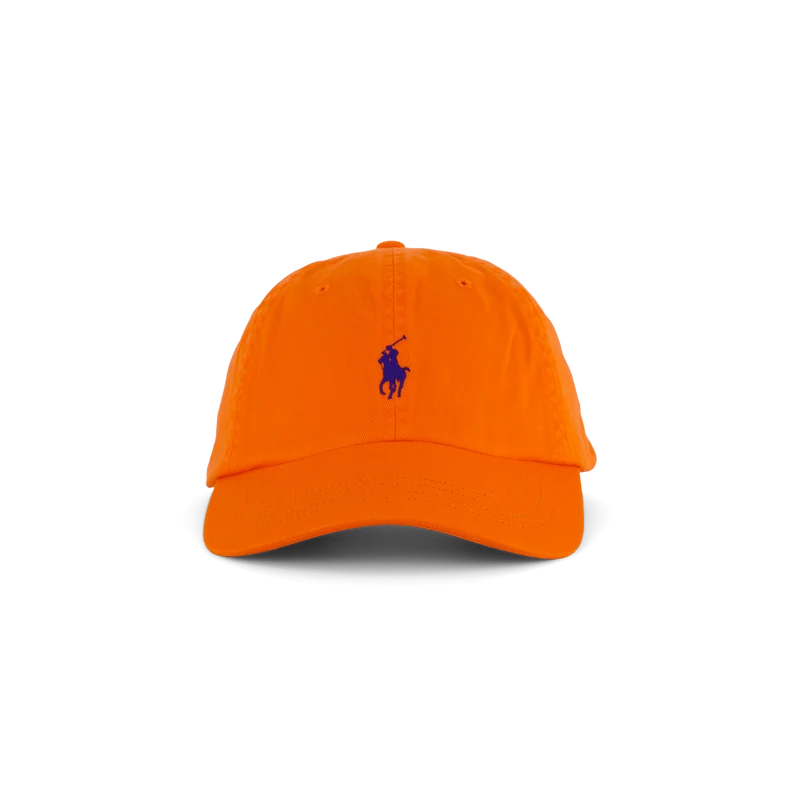 Cotton Chino Ball Cap Sailing Orange