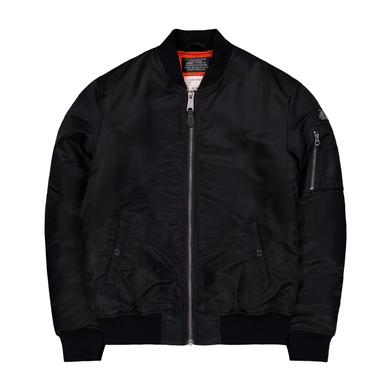 Jacket Bomber Schott Nylon Eco Black