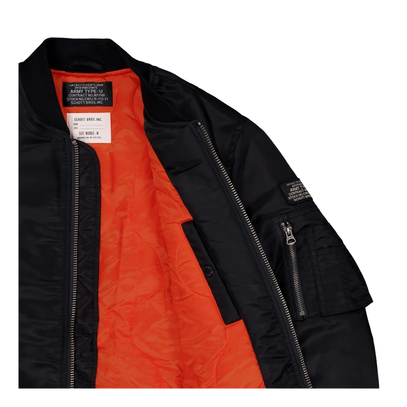 Jacket Bomber Schott Nylon Eco Black
