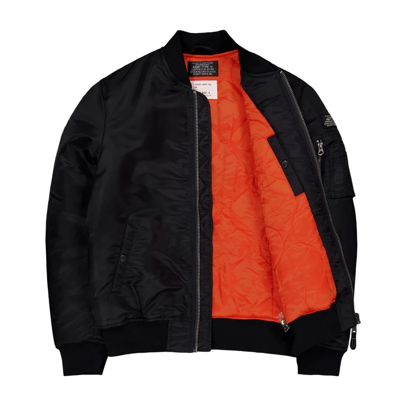 Jacket Bomber Schott Nylon Eco Black