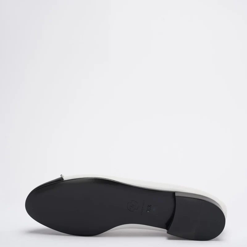 Chanel Weiß Schwarz Ballerinas Ballerinas 38.5