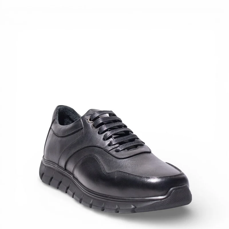 Men Black Leather Shoes #5047