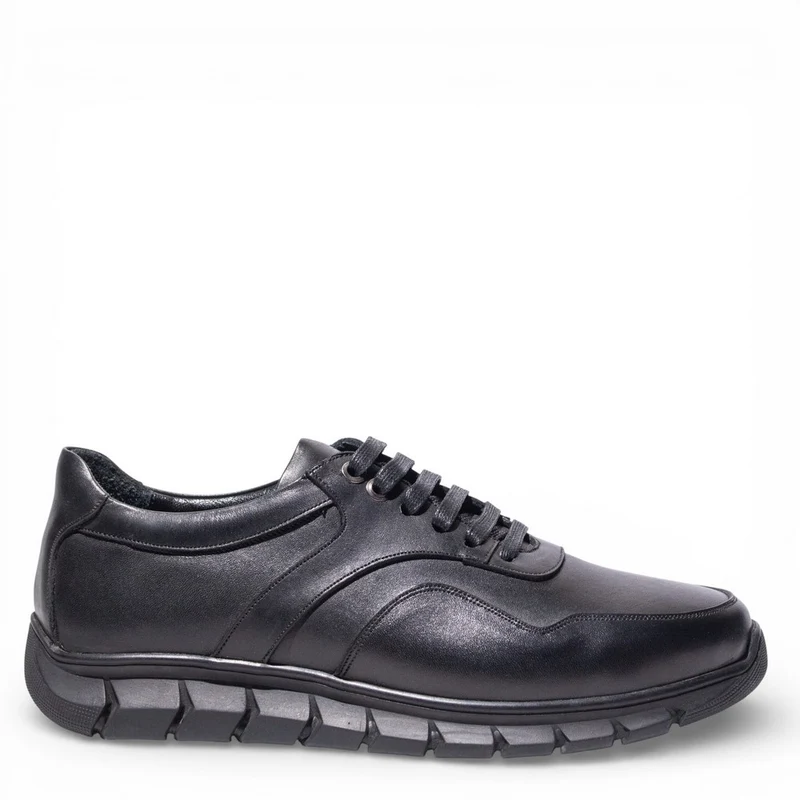 Men Black Leather Shoes #5047