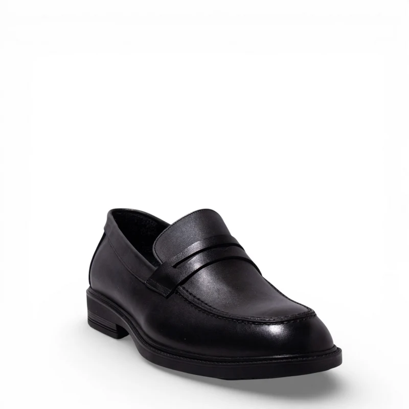 Men Black Leather Shoes #5029