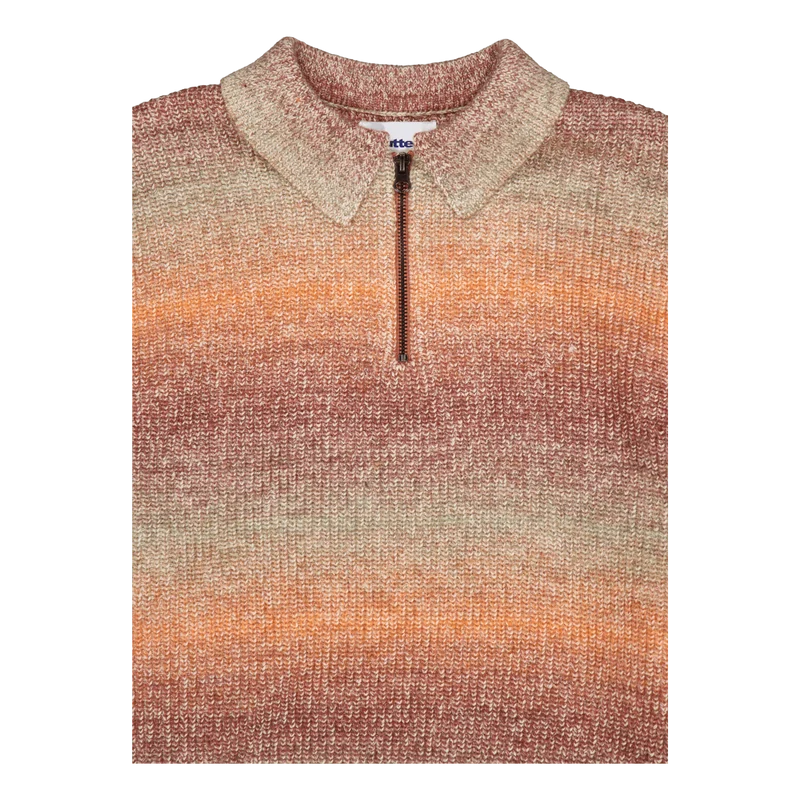 Beams 1/4 Zip Knit Polo Port