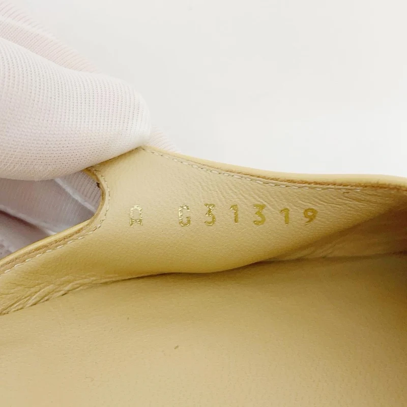 Chanel Beige / Schwarz Slingback Flache Sandalen Leder und Canvas Größe 38