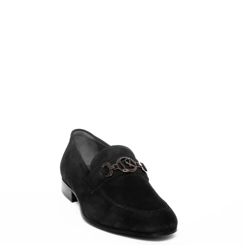 Italian Men Navy Chamois Shoes #3429