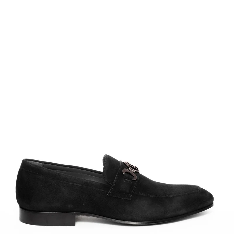 Italian Men Navy Chamois Shoes #3429