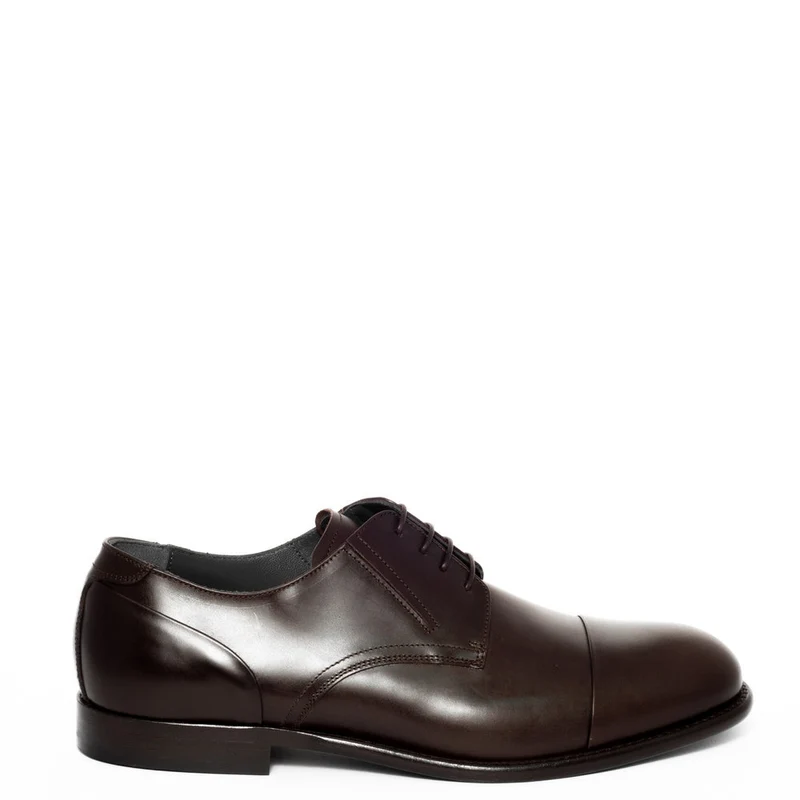 Italian Men Brown Leather Shoes #3416