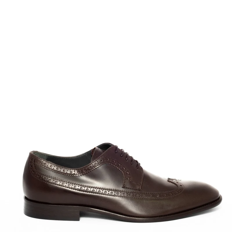 Italian Men Brown Leather Shoes #3411