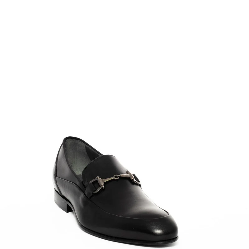 Italian Men Black Leather Shoes #3408