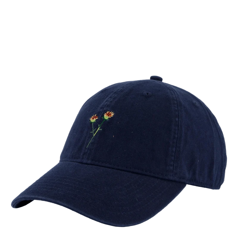 Flower Washed Cap Navy
