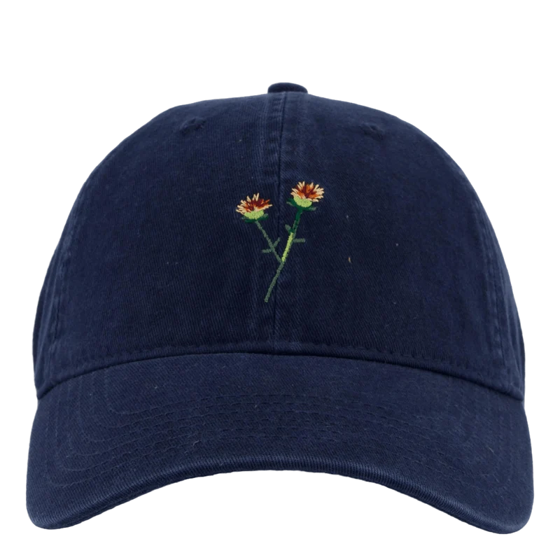 Flower Washed Cap Navy