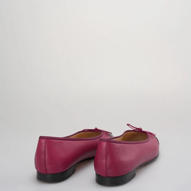 Chanel Ballerinas Ballerinas in Burgund und Schwarz Größe 40