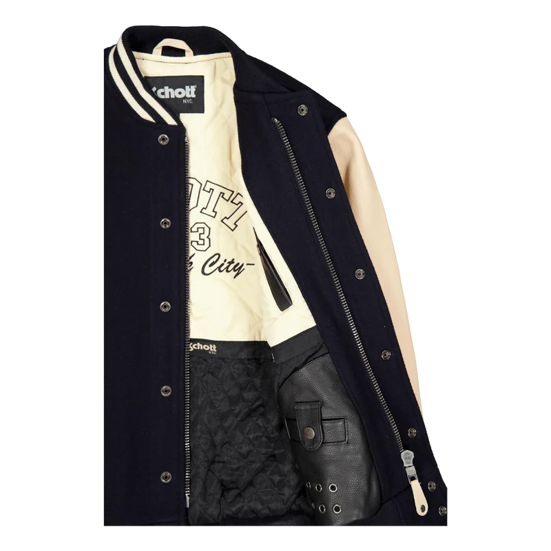 Jacket Varsity Bi Matiere Scho Navy/beige